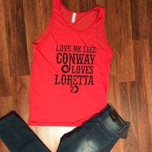 Conway and Loretta tank